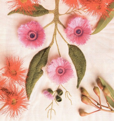 цветы объемная вышивка