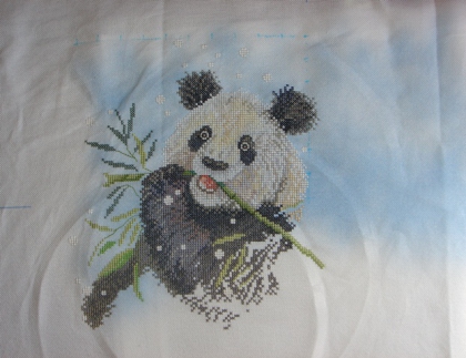 вышиваем крестиком панду