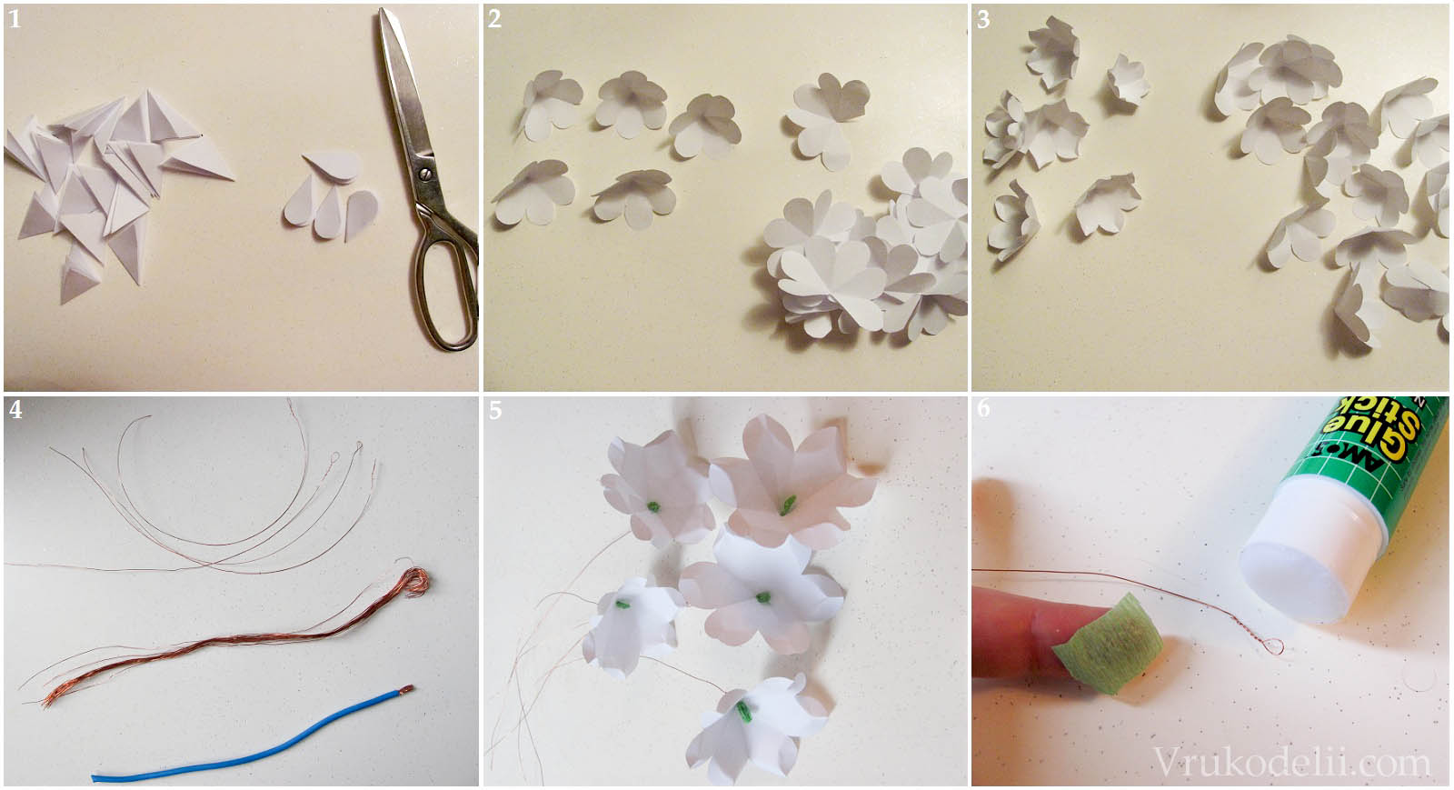 Как сделать своими руками цветы из бумаги для скрапбукинга