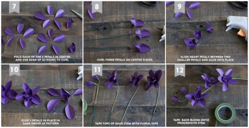 простой и подробный мастер-класс по изготовления веточки дикой орхидеи из плотной бумаги, мк, МК 