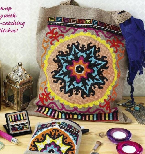 сумка с вышивкой в этническом стиле, простая и удобная цветная схема для вышивки крестом, сумочка, этника, 
