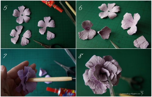 цветы для скрапбукинга, простой и подробный мастер-класс по изготовлению нежных и реалистичных цветов из плотной акварельной бумаги