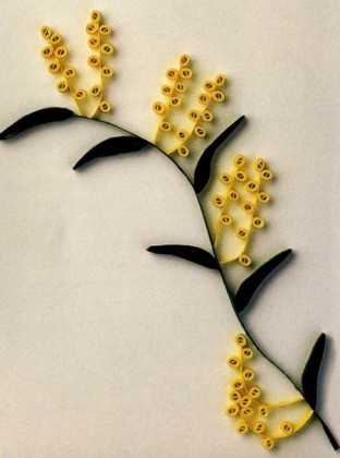 цветок из бумажных лент