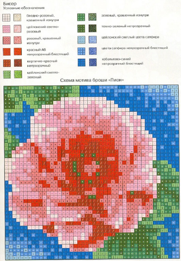 Пион карта цветов
