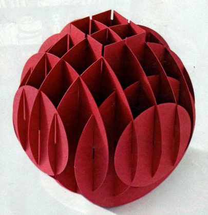 оригами слайс красная сфера
