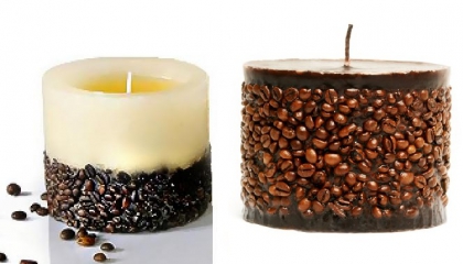 свечи с кофейными зернами