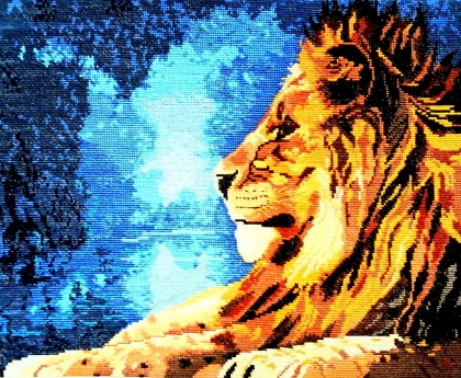 картина со львом