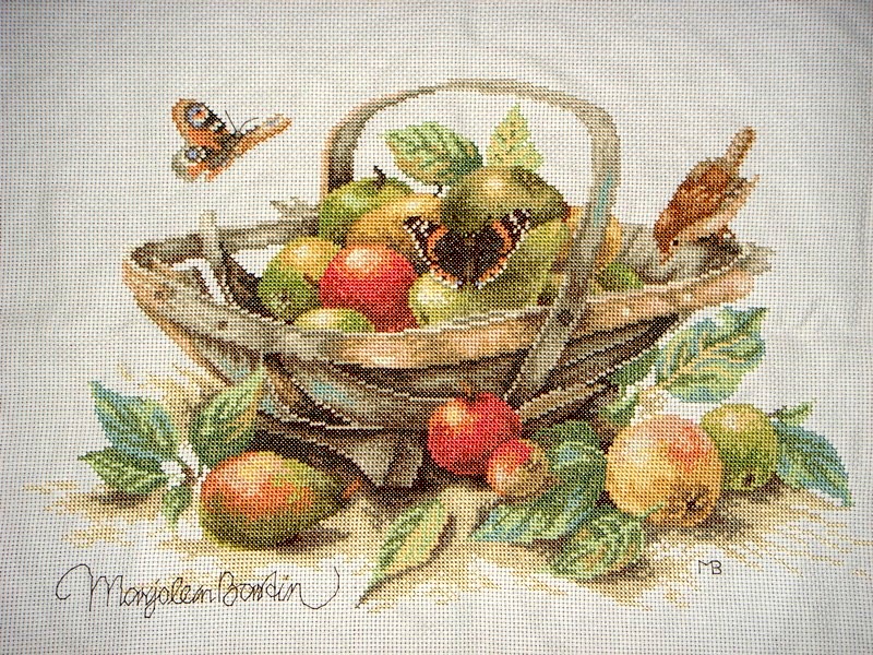 Схемы вышивки, похожие на «Корзина фруктов» (№1870699) по сюжету