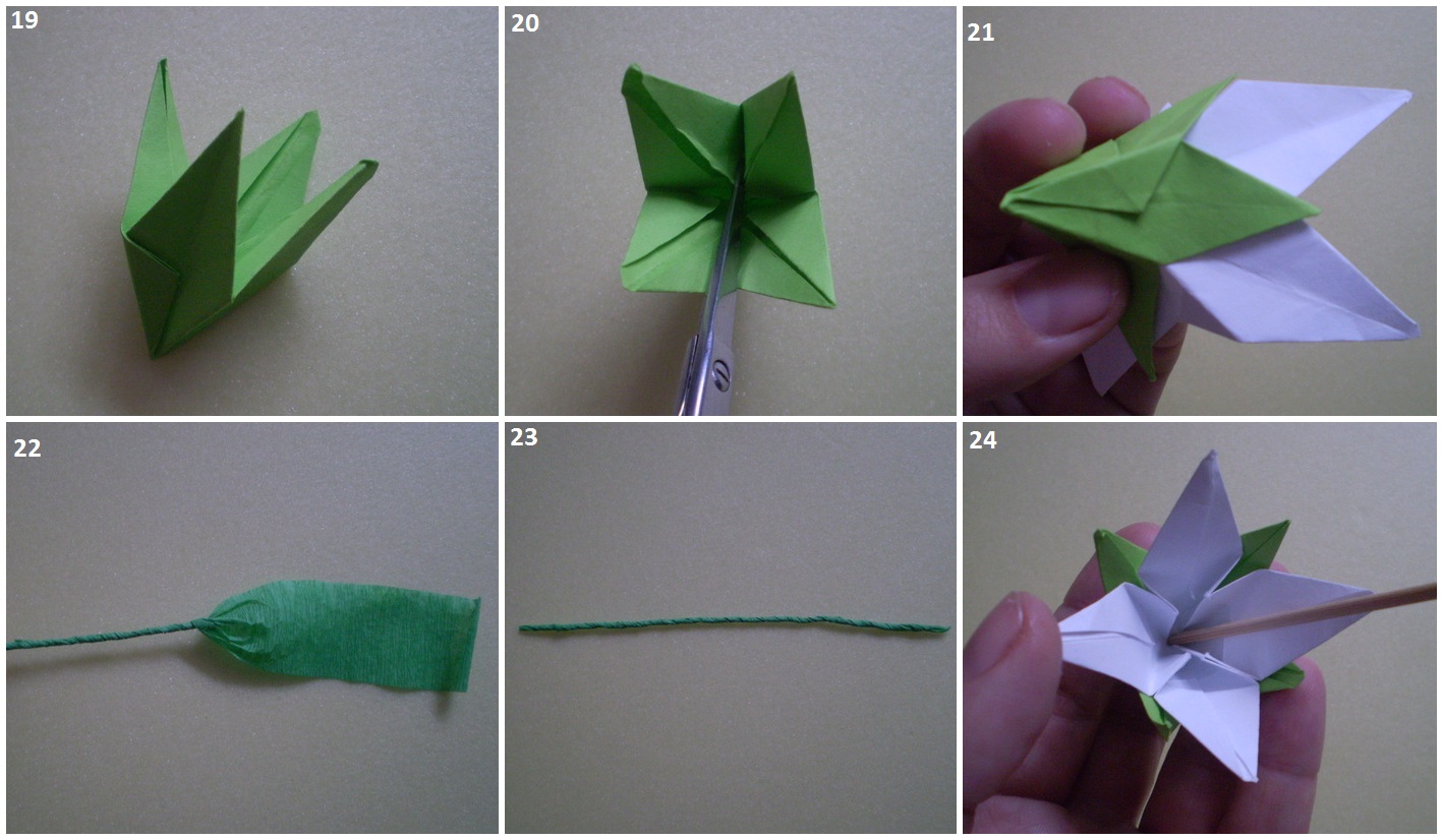 Как сделать крокус из бумаги поэтапно