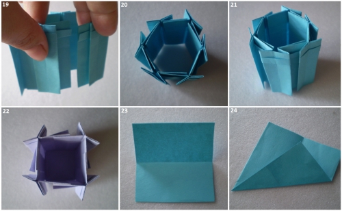 Мастер-класс вазы оригами рис. 4