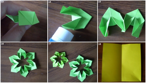 Мастер-класс изготовления подвески-цветка оригами рис. 3