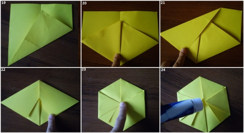 Мастер-класс изготовления подвески-цветка оригами рис. 4