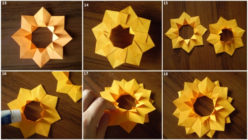 Мастер-класс изготовления подсолнуха оригами рис. 3