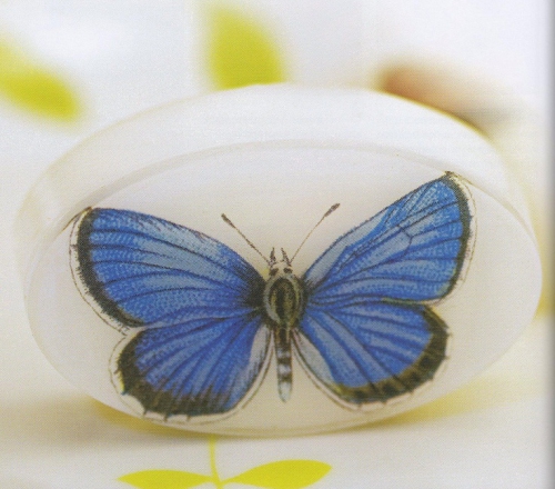 Мыло с голубой бабочкой