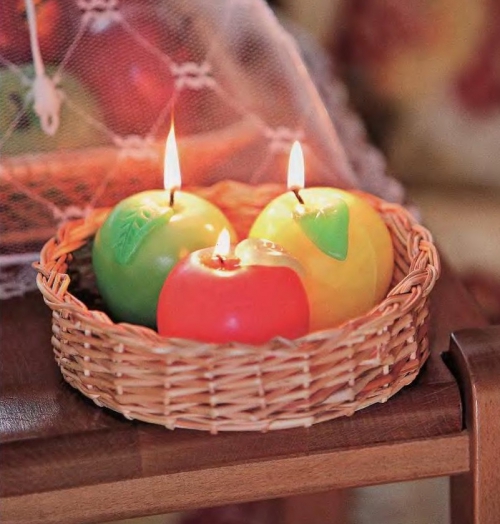 Красивые свечи в виде яблок