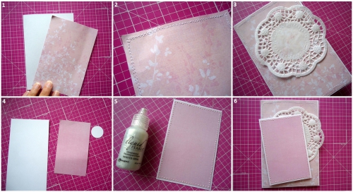 Как сделать розовую открытку