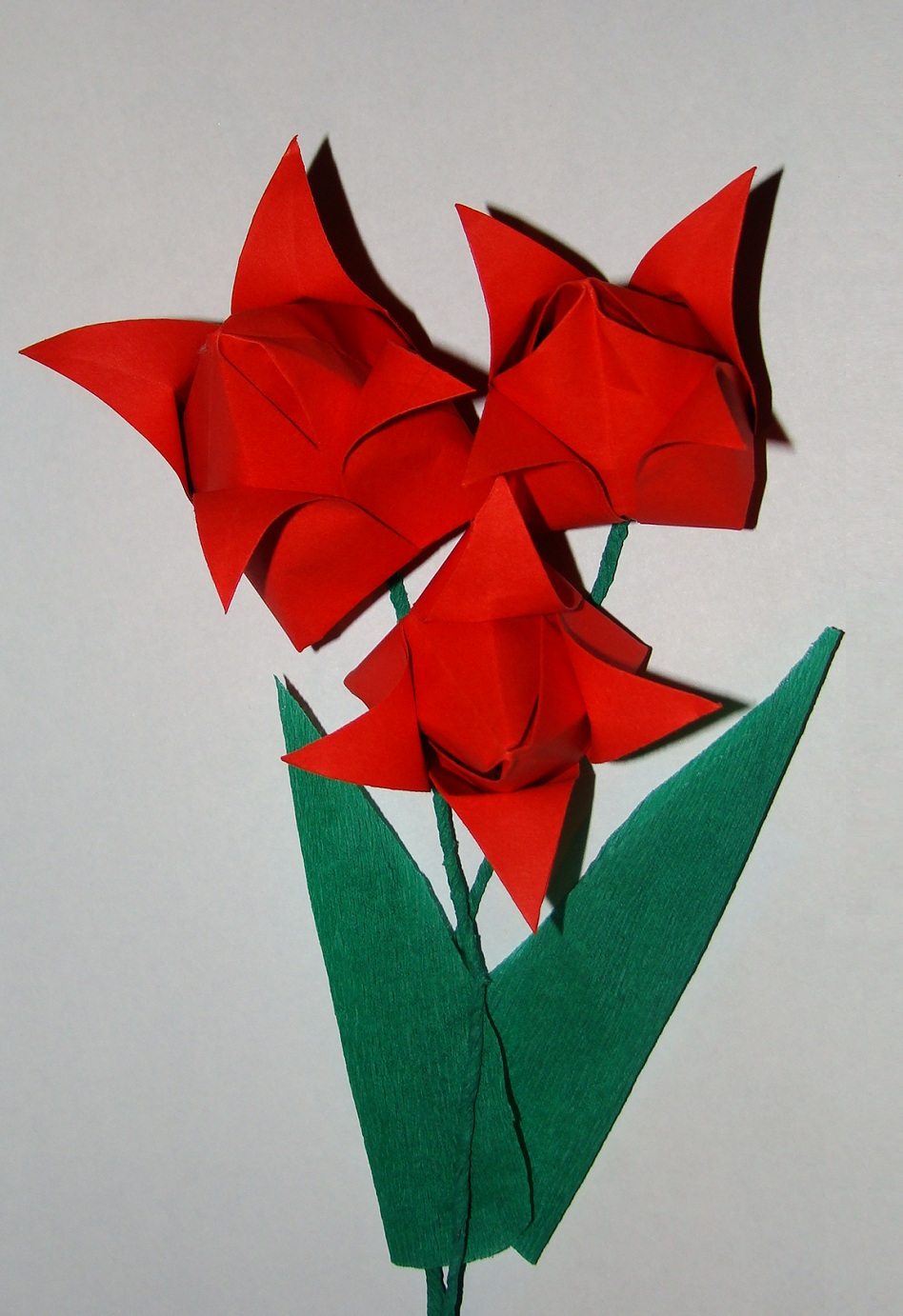 Как сделать тюльпан из бумаги оригами