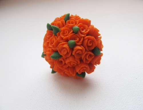 Оранжевое кольцо "Ring Roses"