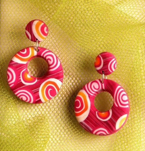 Серьги из пластики