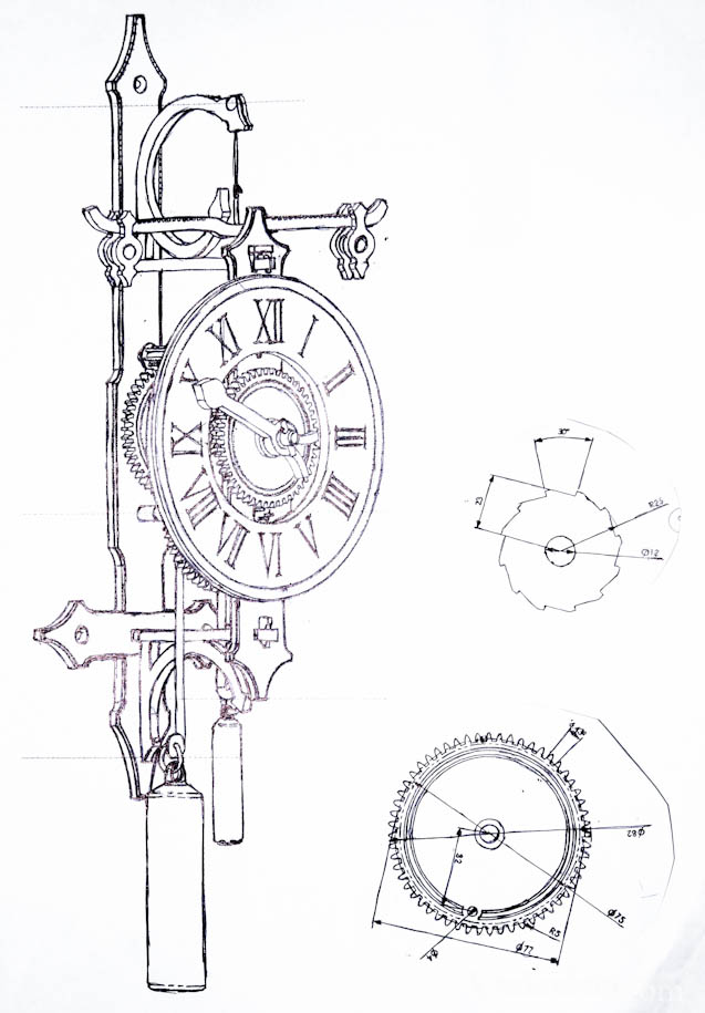 Часы из дерева чертежи