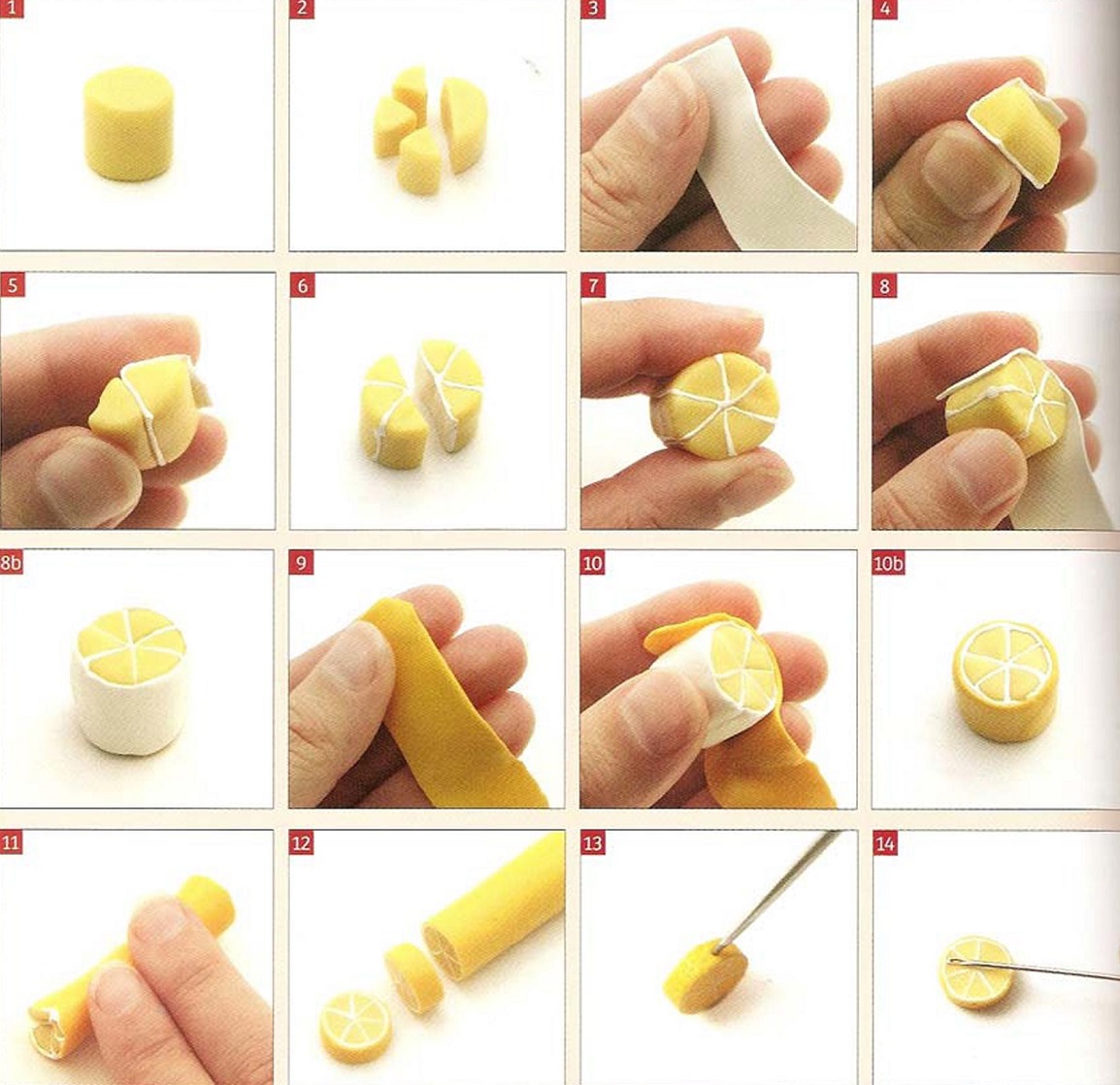 Мастер-класс: Лимонные дольки из полимерной пластики