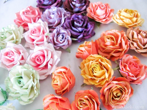 разноцветные розы