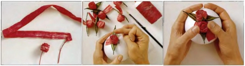 мастер-класс изготовления шара из роз