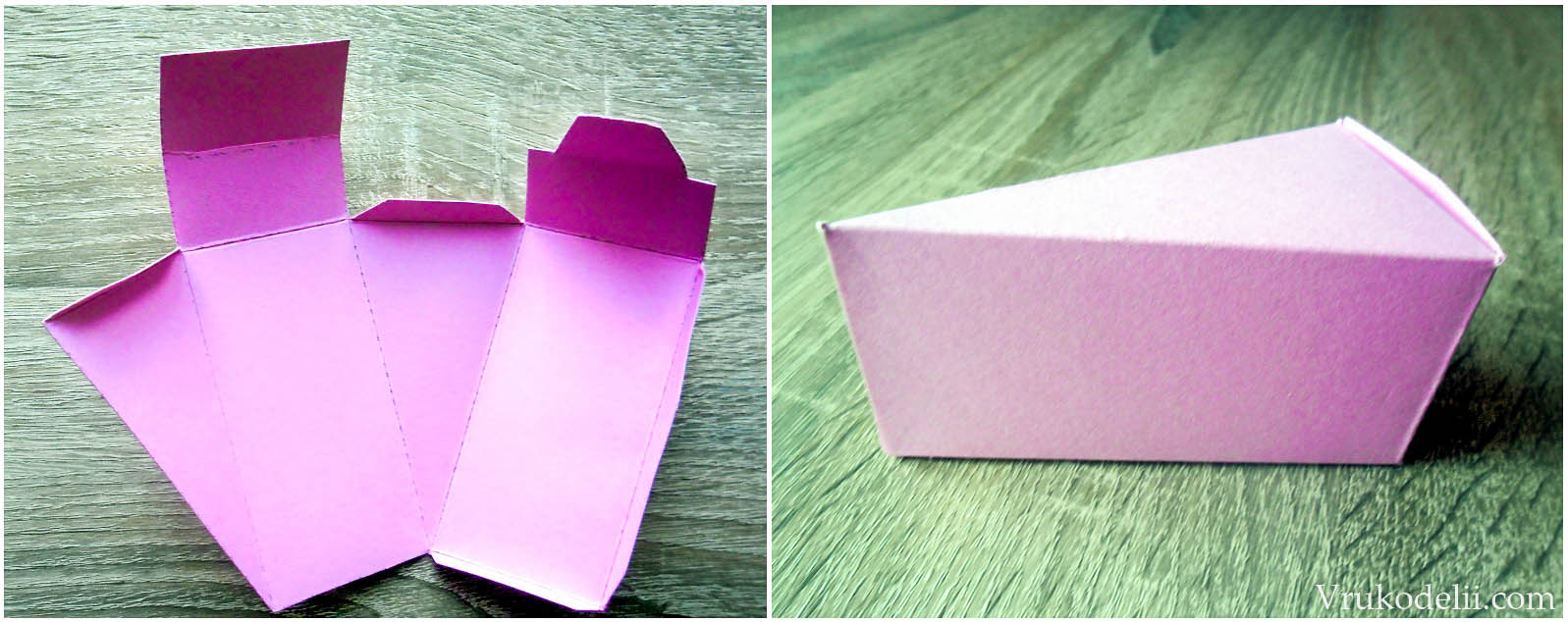 Как сделать коробочку из бумаги похожую на торт