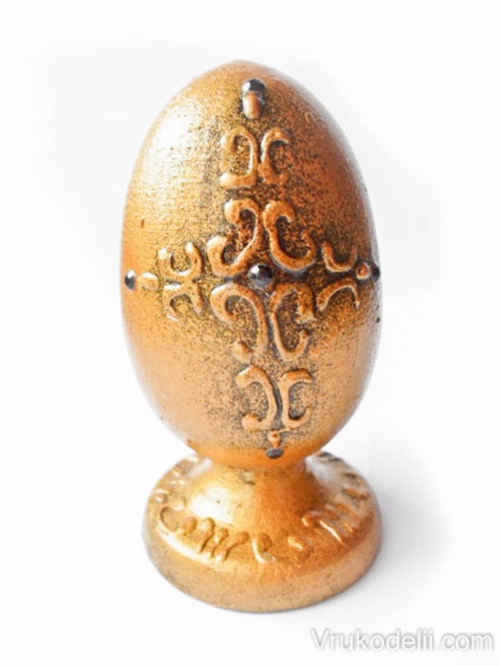 Касивое интерьерное яйцо своими руками, декор деревянной заготовки