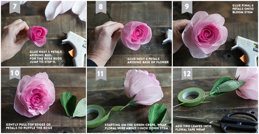 Пошаговый мастер-класс создания бумажной розы из YouTube
