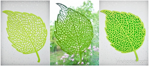 мастер-класс по художественному выризанию, декор стекол резными листьями из бумаги