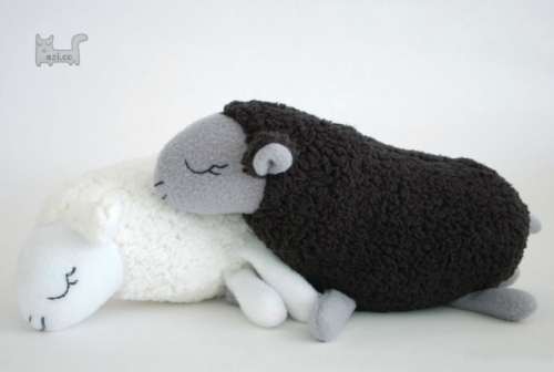 декоративная диванная подушка овца, вечка, мягкая игрушка овца, символ нового 2015го года, простая выкройка, мастер-класс, МК, мк