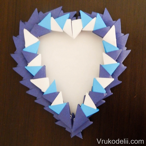 валентинка оригами